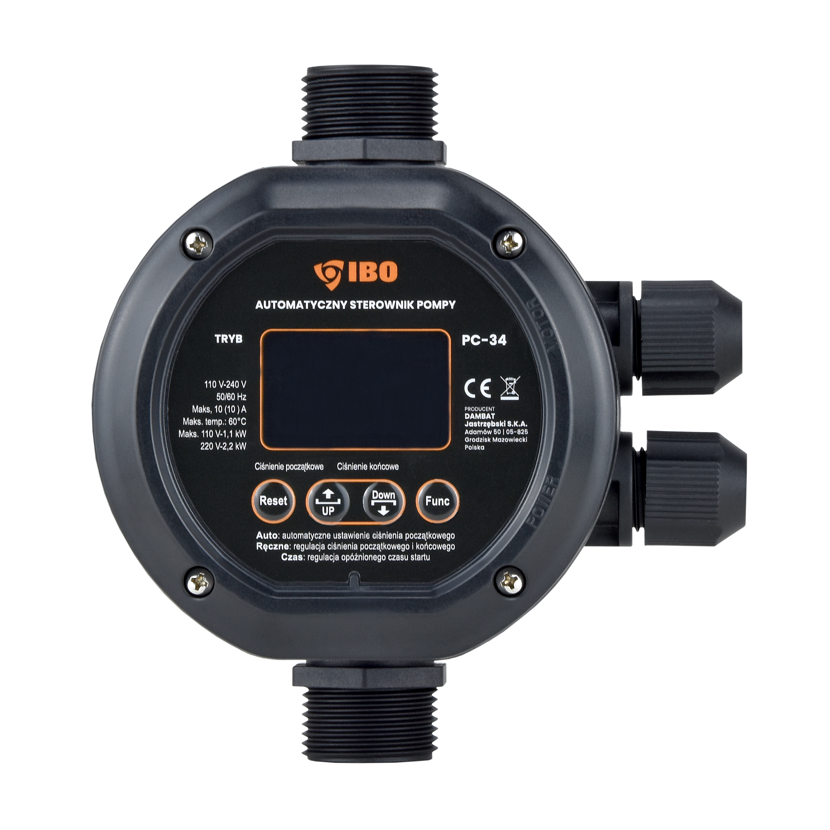 Elektronischer PC-34-Druckschalter (2,2 kW, 230 V) Pumpensteuerung