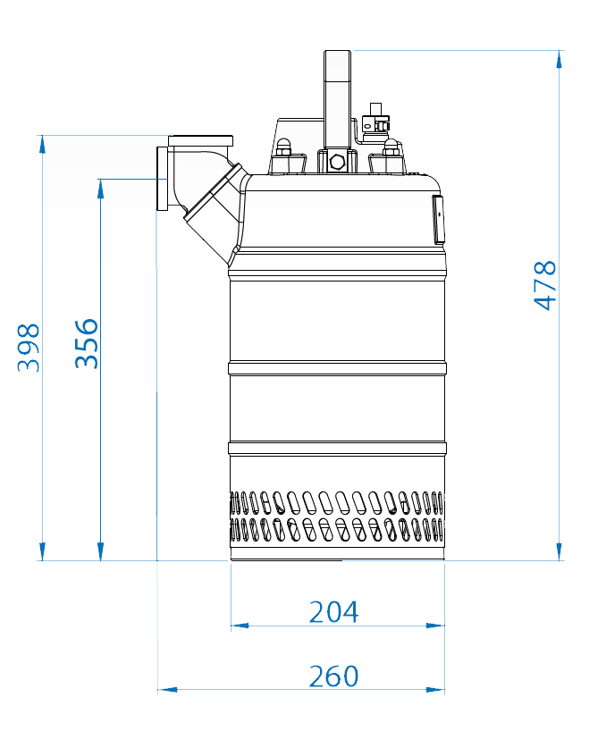 Kappa K150.2.50 m/g - N (1,5 kW, 230 V) Schandpumpe mit Schwimmer
