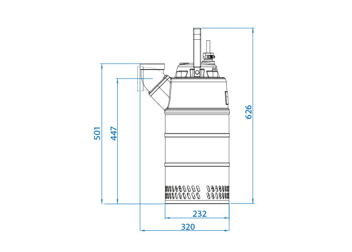 Kappa K220.2.80 h (2,2 kW, 400 V) Slampumpe